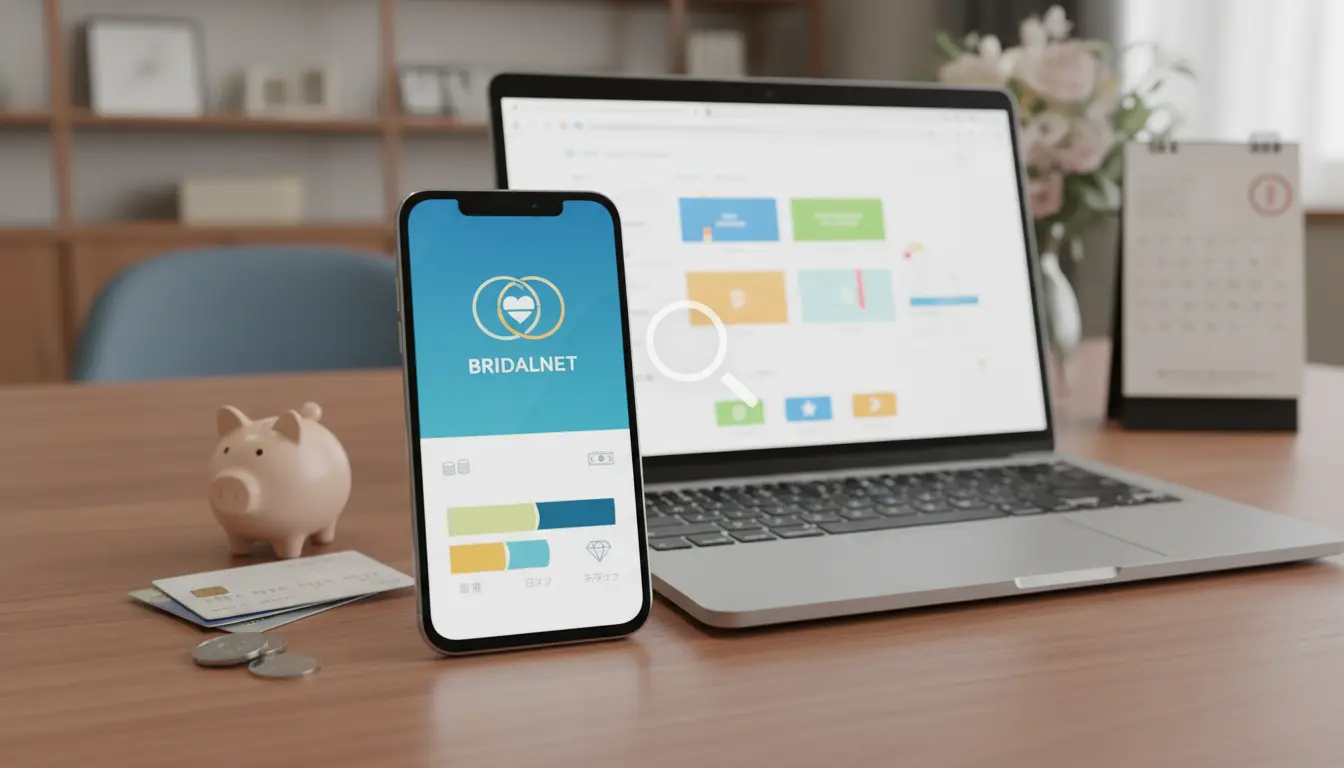 ブライダルネット、アプリとブラウザの料金を調べている